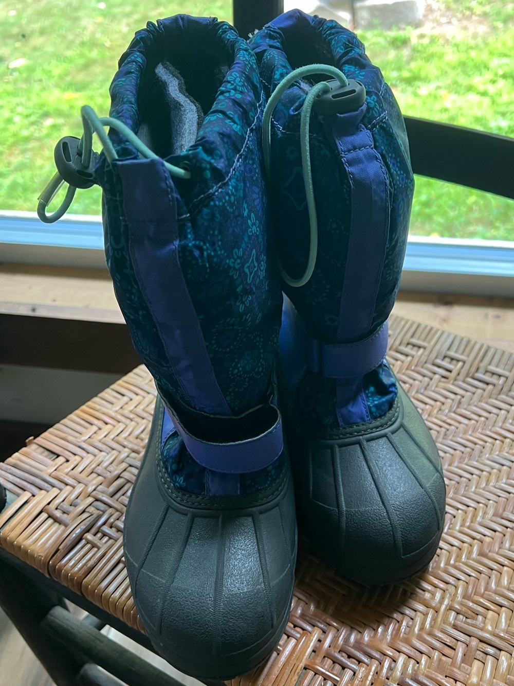 Columbia Youth Big Kids4 Snow Boots Purple Waterproof Insulated Removable Liners